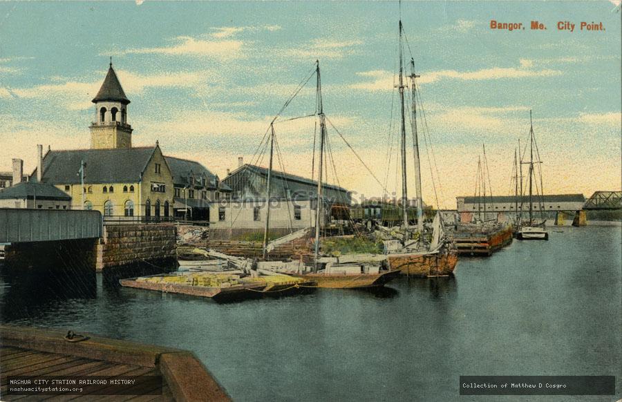 Postcard: Bangor, Maine.  City Point